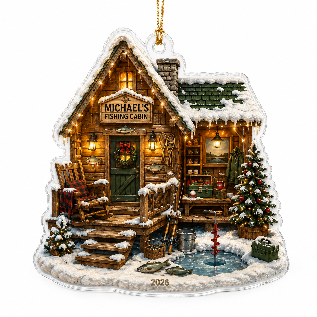 Personalized Fishing Cabin Acrylic
