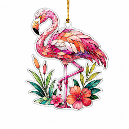 Bird With Flower Flamingo