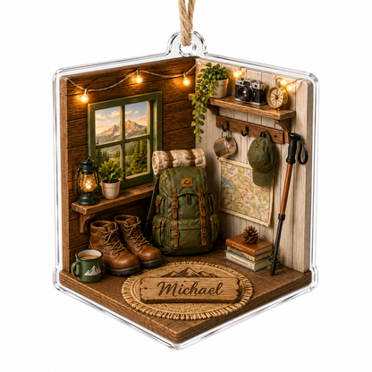 Custom Name Hiking And Trekking Acrylic Style 12