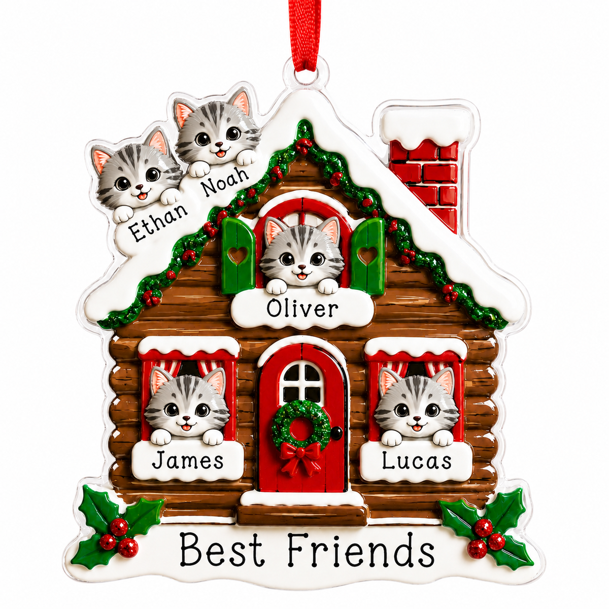 Christmas Animal House Cat