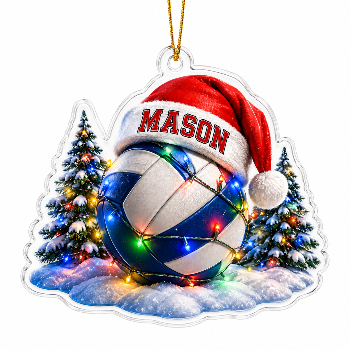 Custom Sports Christmas Acrylic - Volleyball