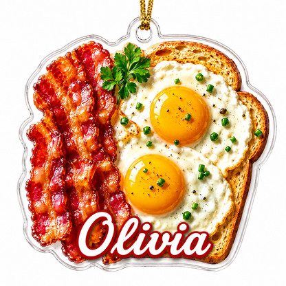 Breakfast Custom Name Bacon and Egg Toast Acrylic
