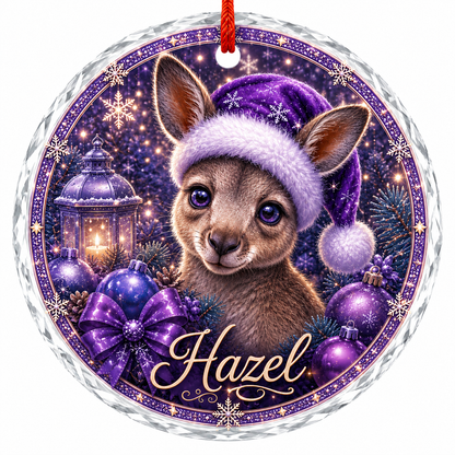 Purple Animal At Christmas Kangaroo