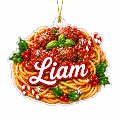 Custom Name Food Acrylic - Spaghetti