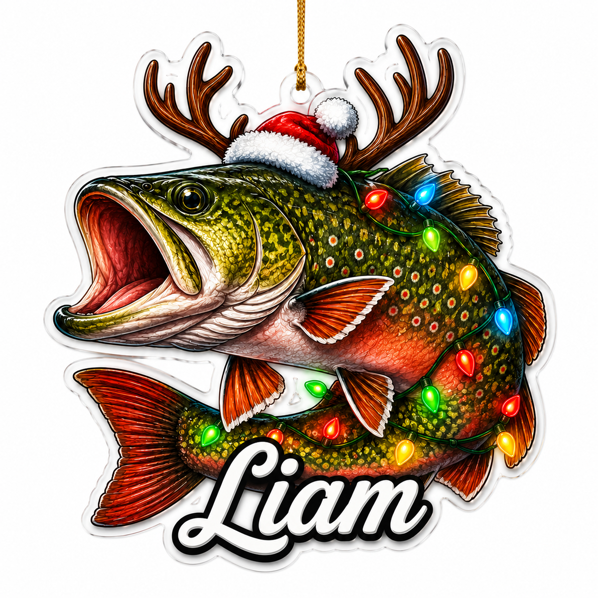 Fishing Christmas Brook Trout Acrylic