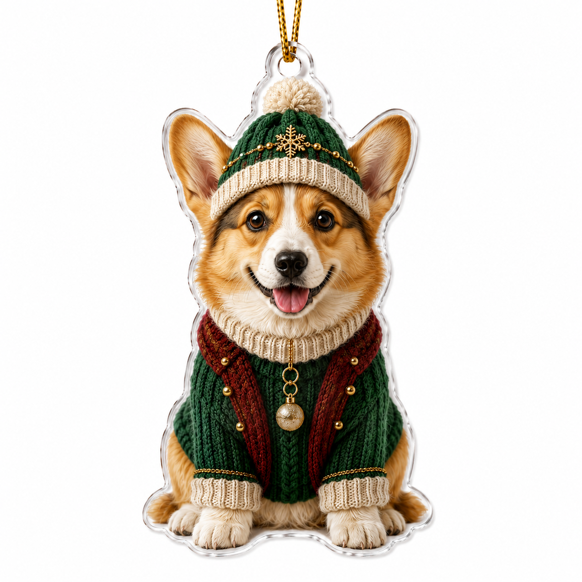 Dog Chrismast With Noel Sweater Corgi