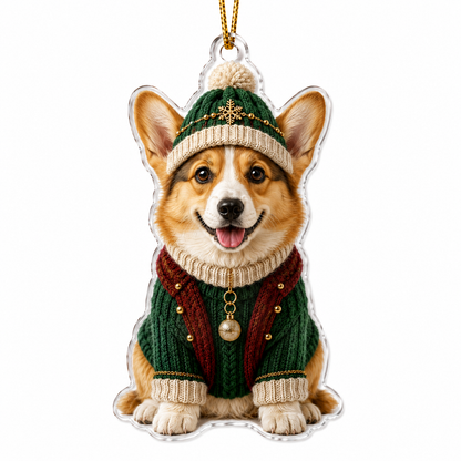 Dog Chrismast With Noel Sweater Corgi