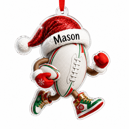 Sport Running Custome Name Acrylic Rugby Ball