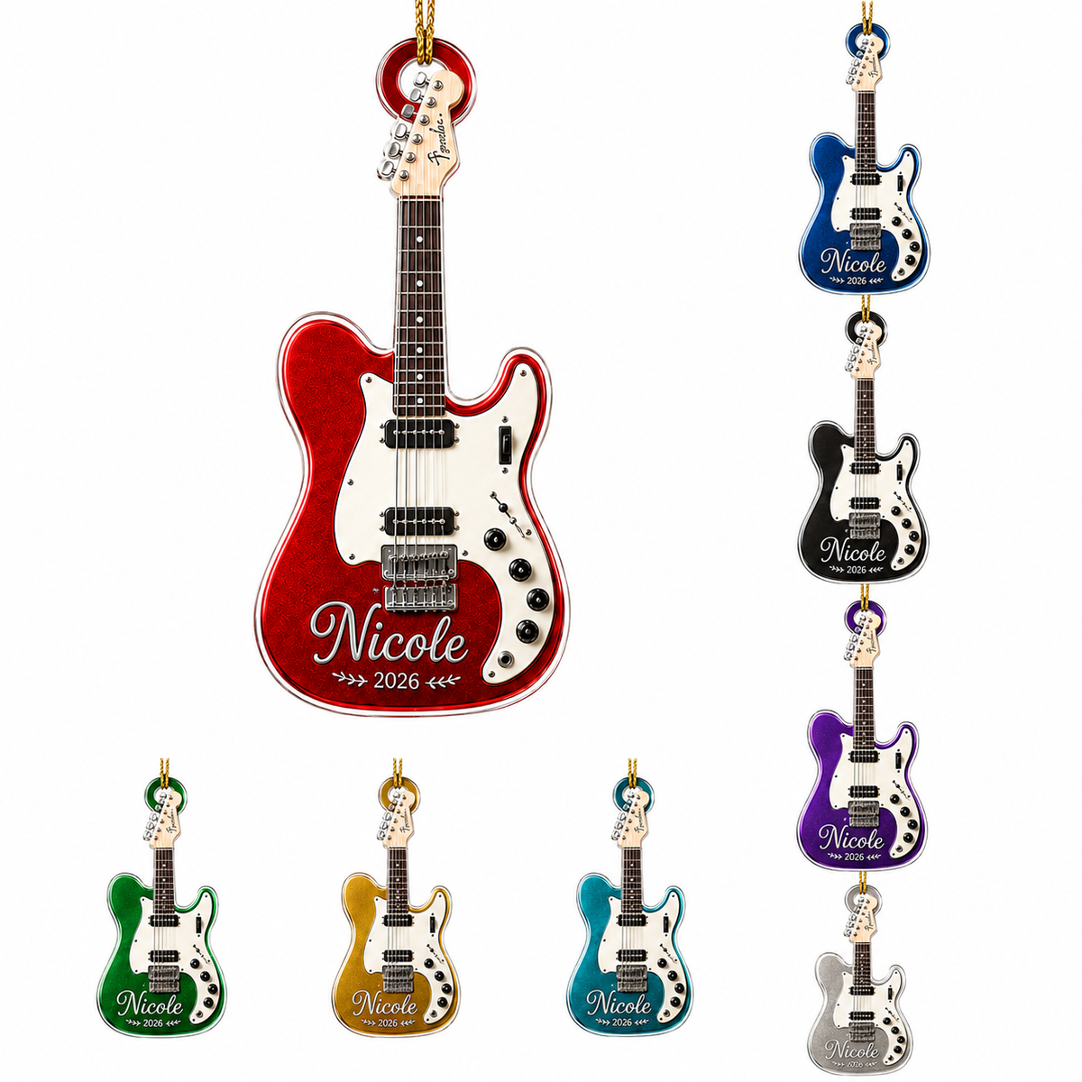 Guitar Custom Name Acrylic - Personalized Electric Guitar