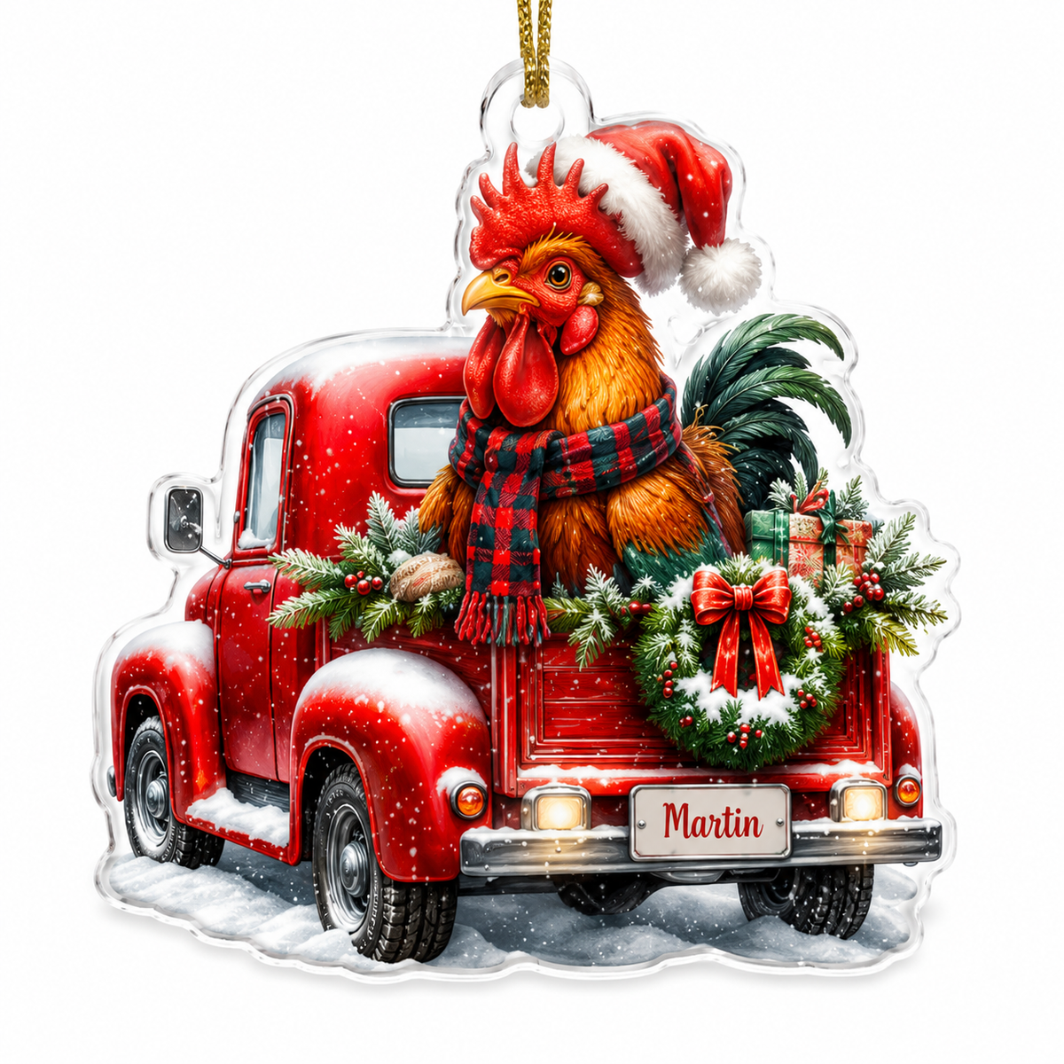 Christmas Farm Rooster