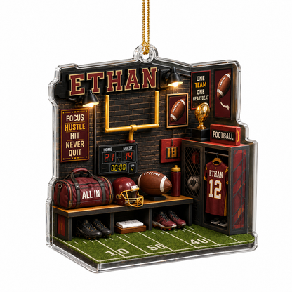 Sport Room Custome Name Acrylic American Football