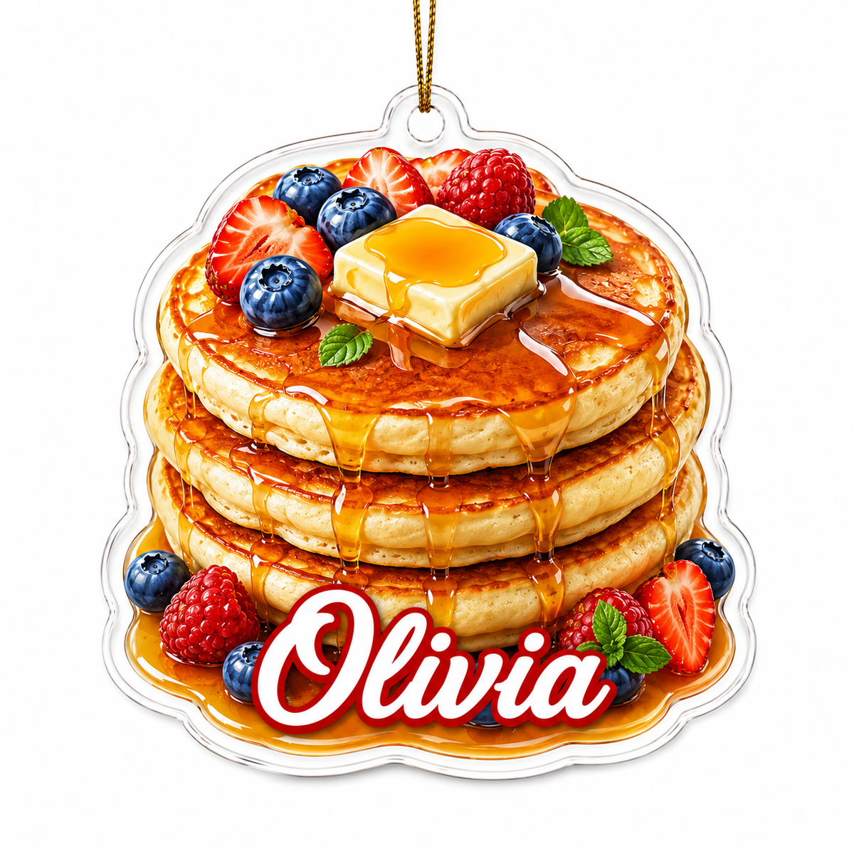 Breakfast Custom Name Pancake Acrylic