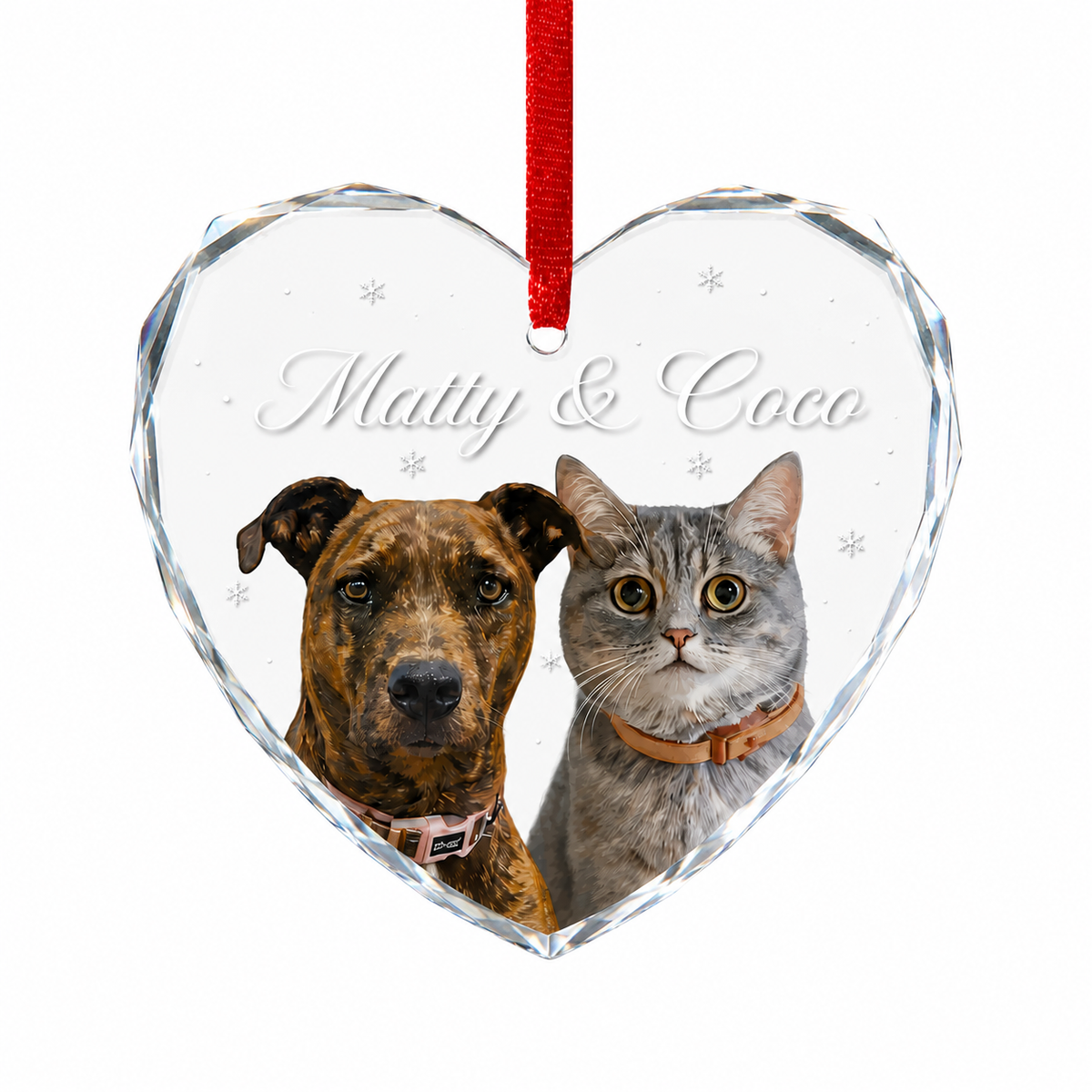 Custom Photo Dog Glass Dog With Friend
