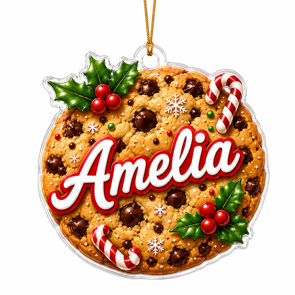 Custom Name Food Acrylic - Chocolate Chip Cookie