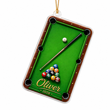 Custom Name Billiards Green Pool Table Acrylic