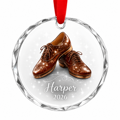 Personalized Dancing Glass Brown Dancing Shoes