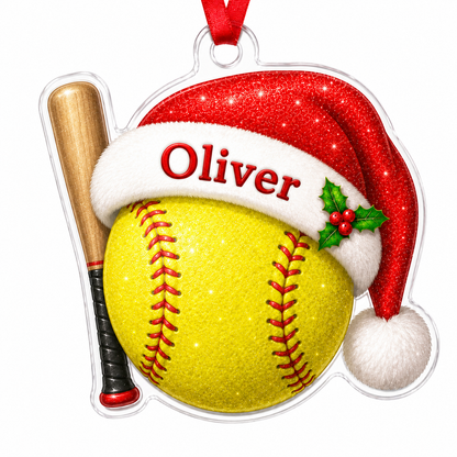 Sport Custome Name Acrylic Softball