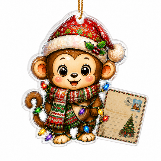 Animal With Christmas Led Monkey