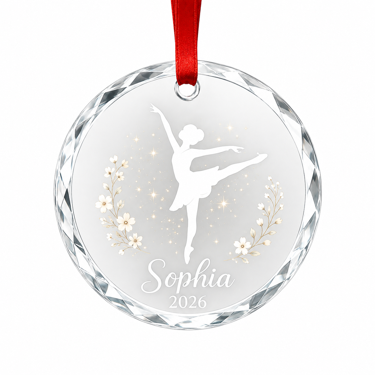 Personalized Dancing Glass Flower Ballerina