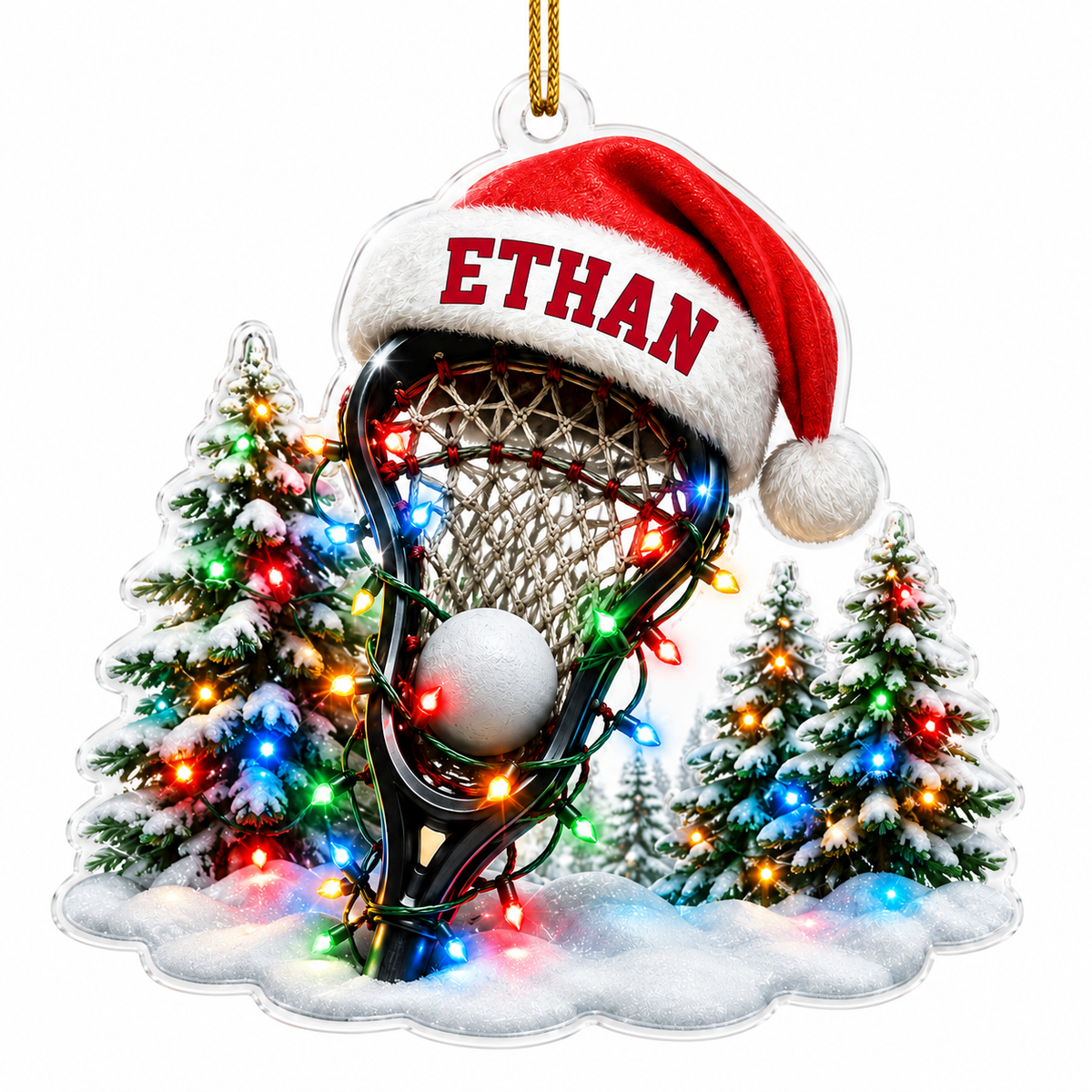 Custom Sports Christmas Acrylic - Lacrosse