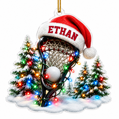 Custom Sports Christmas Acrylic - Lacrosse