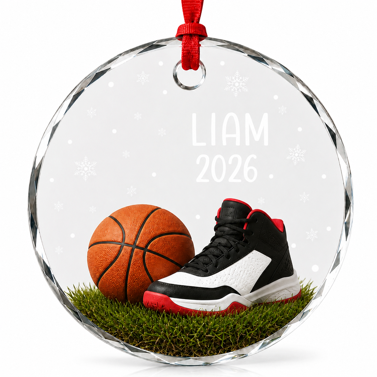 Sport Glass Ornament Basketball Court