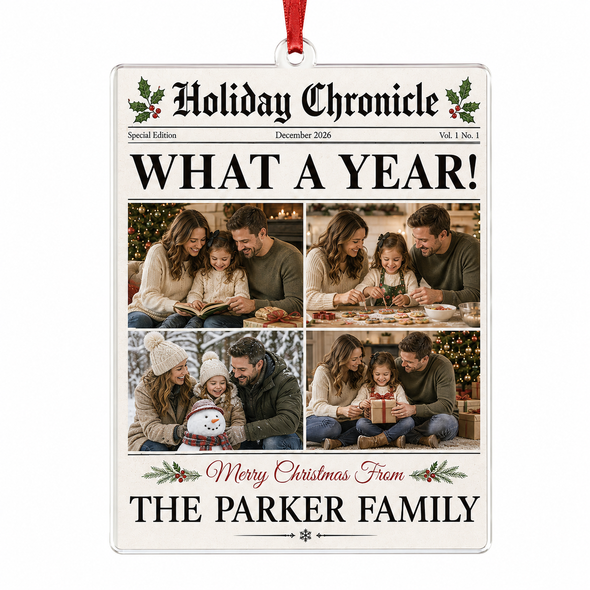 Family Photo Newspaper