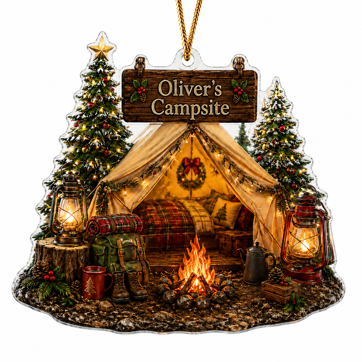 Camping Personalize Acrylic Campsite
