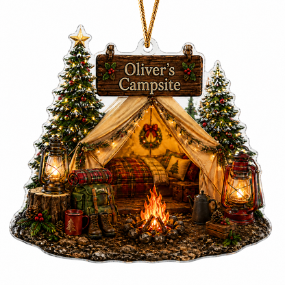 Camping Personalize Acrylic Campsite