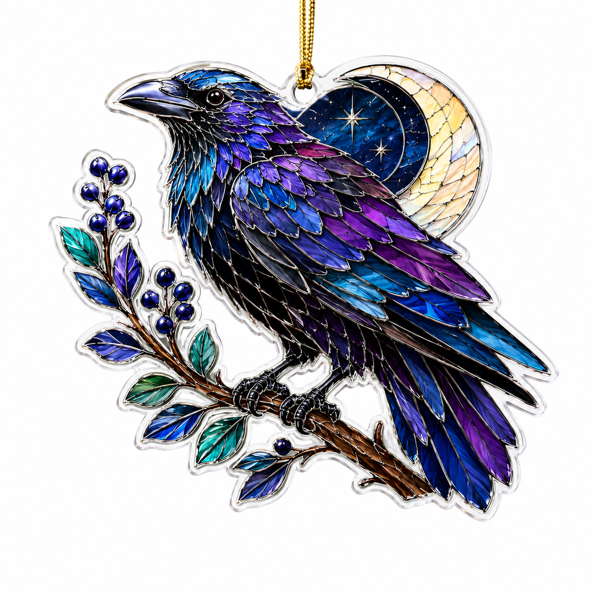 Bird With Flower Raven