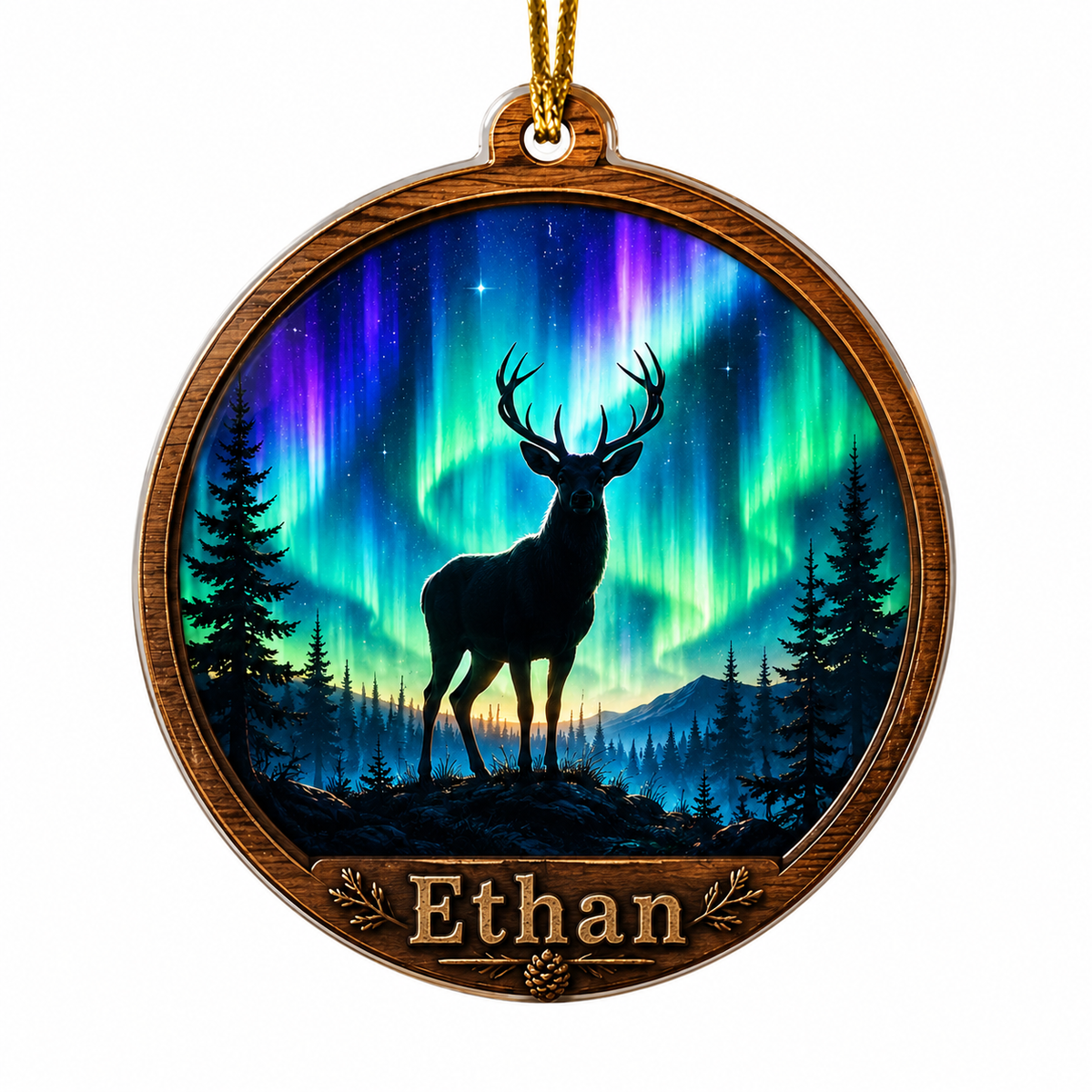 Personalized Hunting Aurora Stag Acrylic