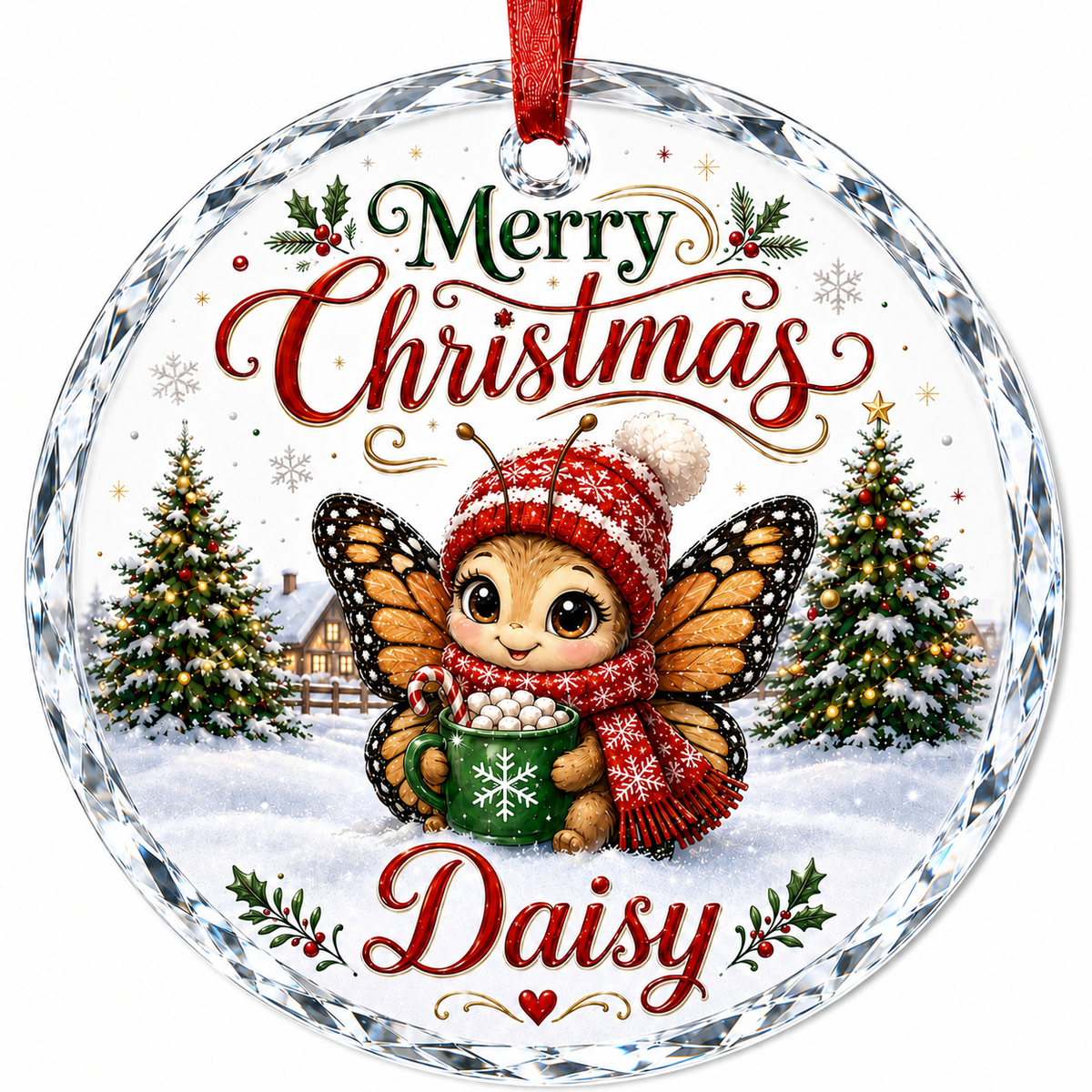 Christmas Glass Animal Butterfly