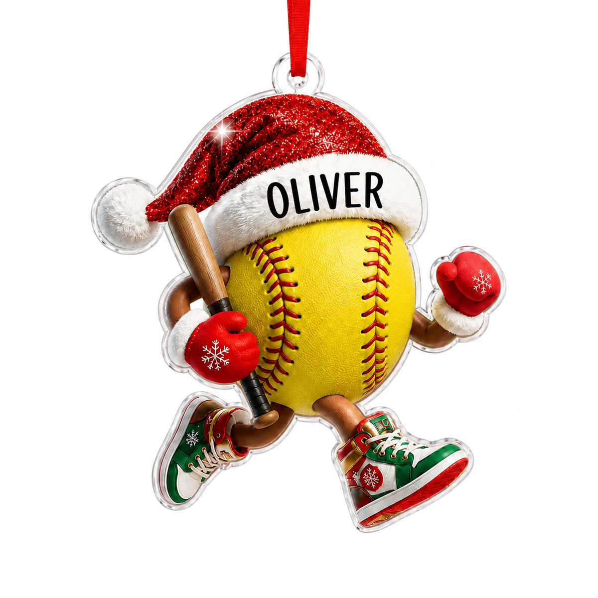 Sport Running Custome Name Acrylic Softball