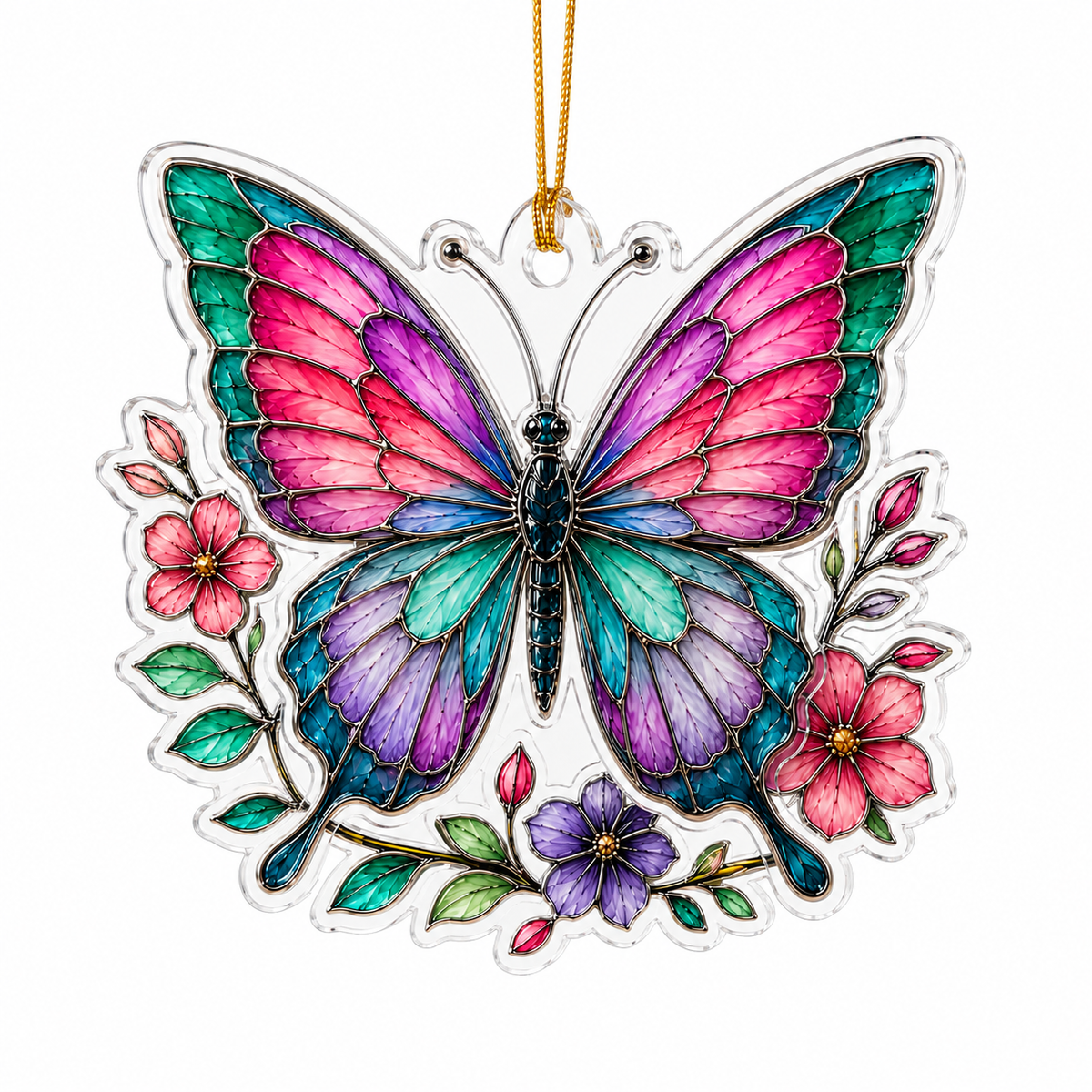 Bird With Flower Butterfly