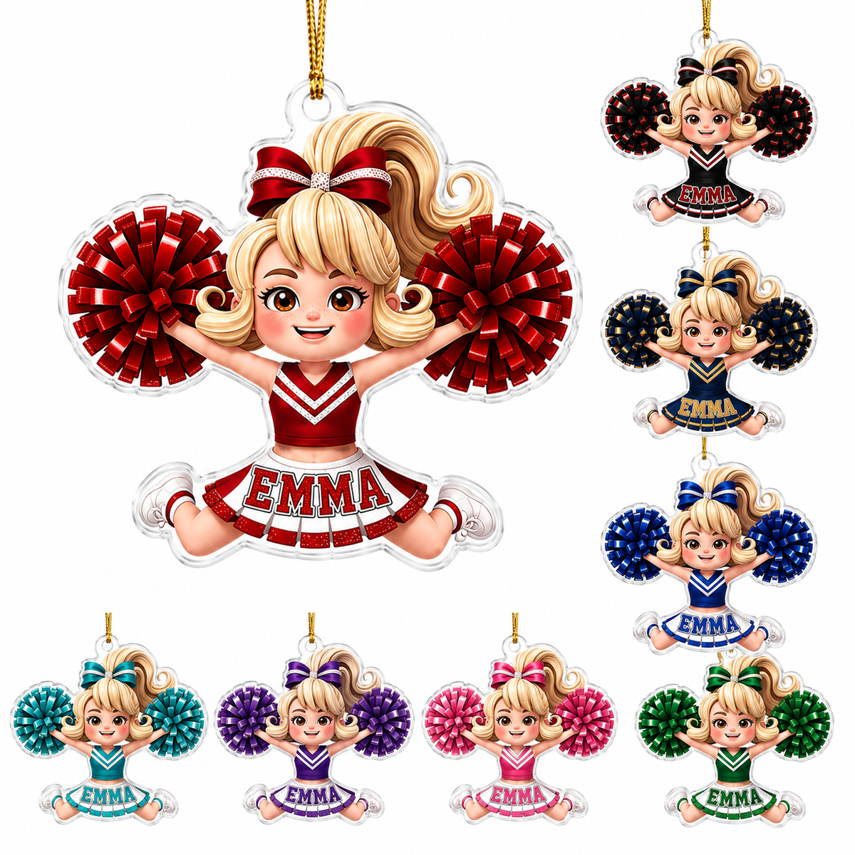 Cheerleading Color Acrylic Style 13