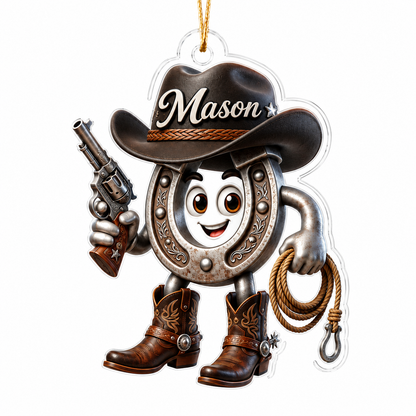 Personalized Boost Cowboy Horseshoe Acrylic