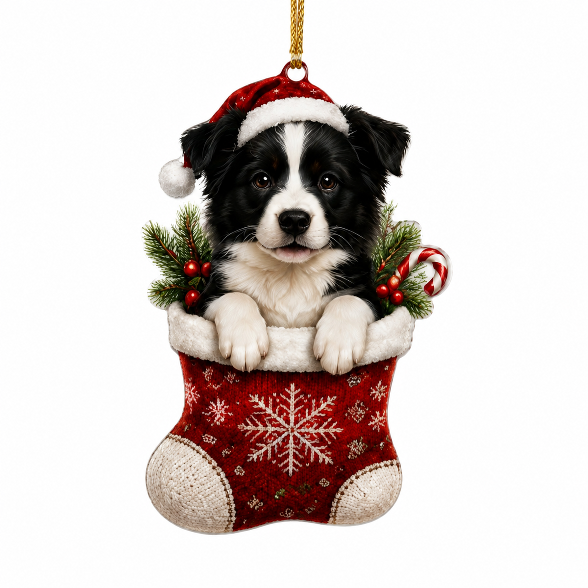 Dog Christmas Socks Border Collie