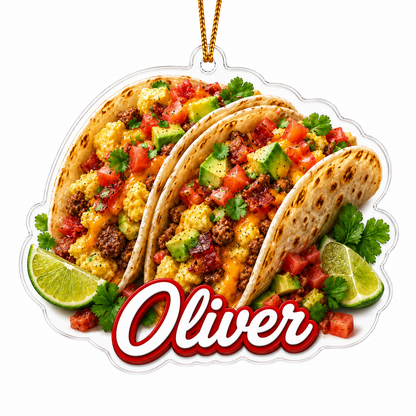Breakfast Custom Name Tacos Acrylic