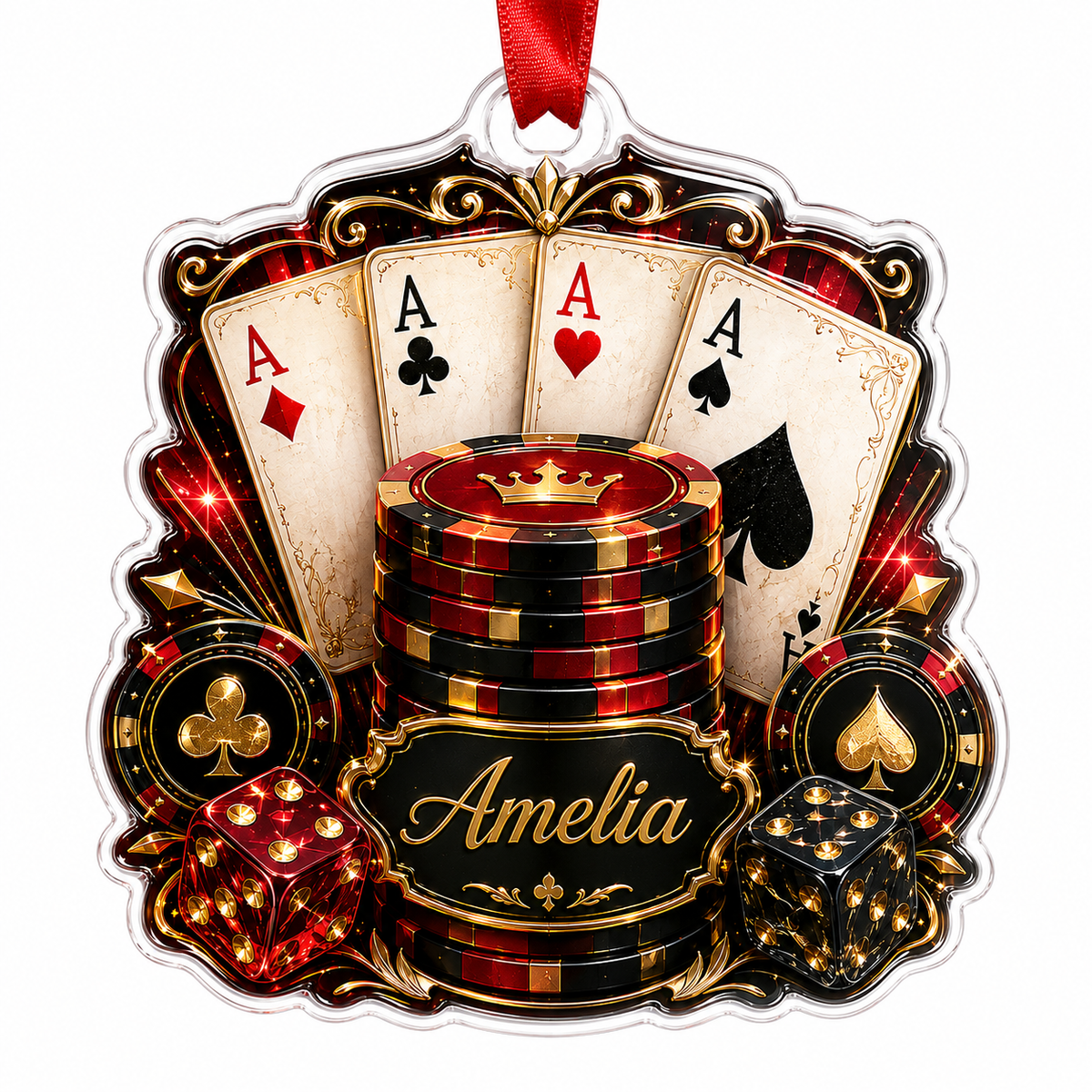 Pocker Custome Name Acrylic Mystery Pocker