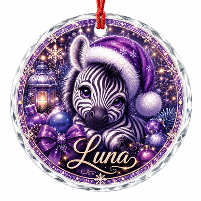 Purple Animal At Christmas Zebra