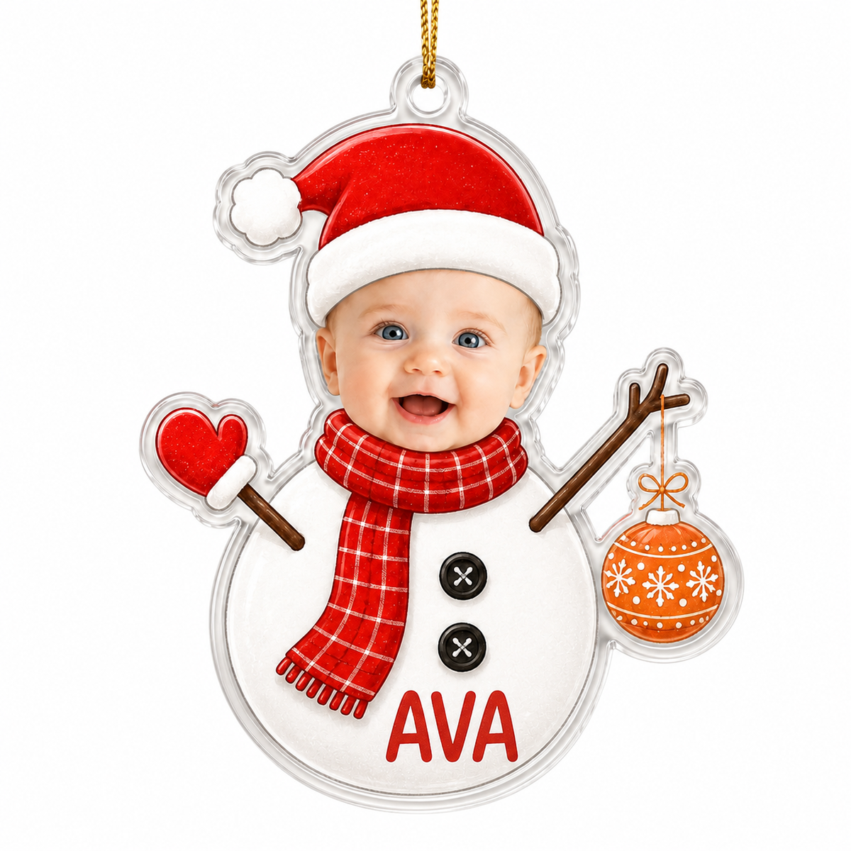 Custom Photo Baby Snowman