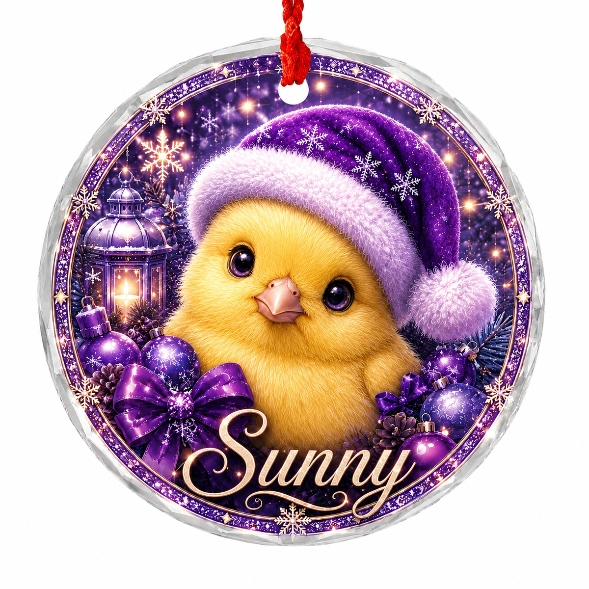Purple Bird At Christmas Canary