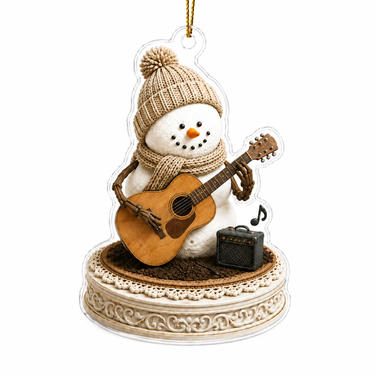 Snowman Hobbies Acrylic Playing Guitar