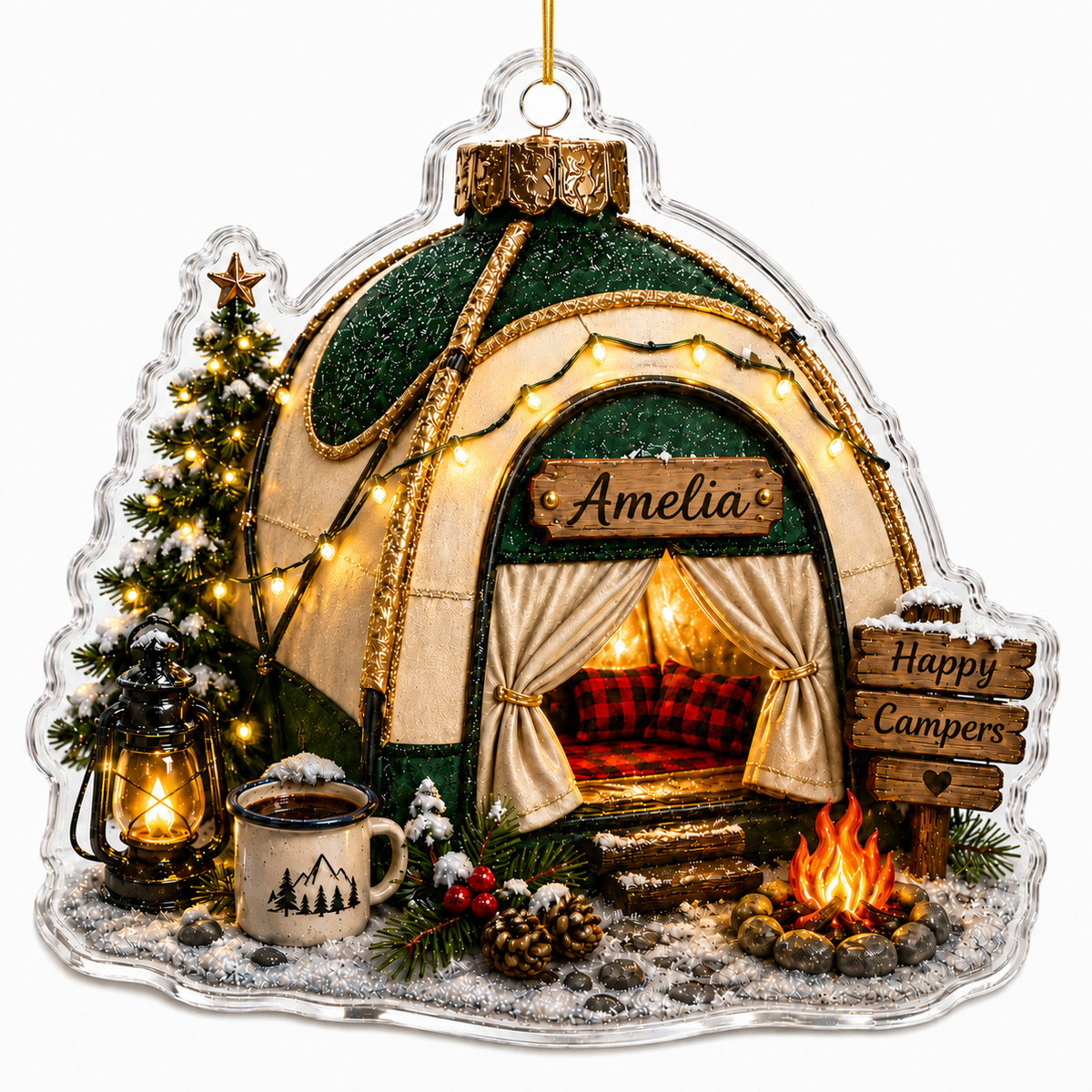 Camping Personalize Acrylic Twinkle Camp