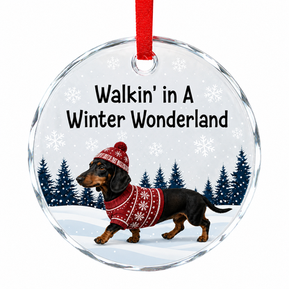 Custom Photo Dog Walkin Winter