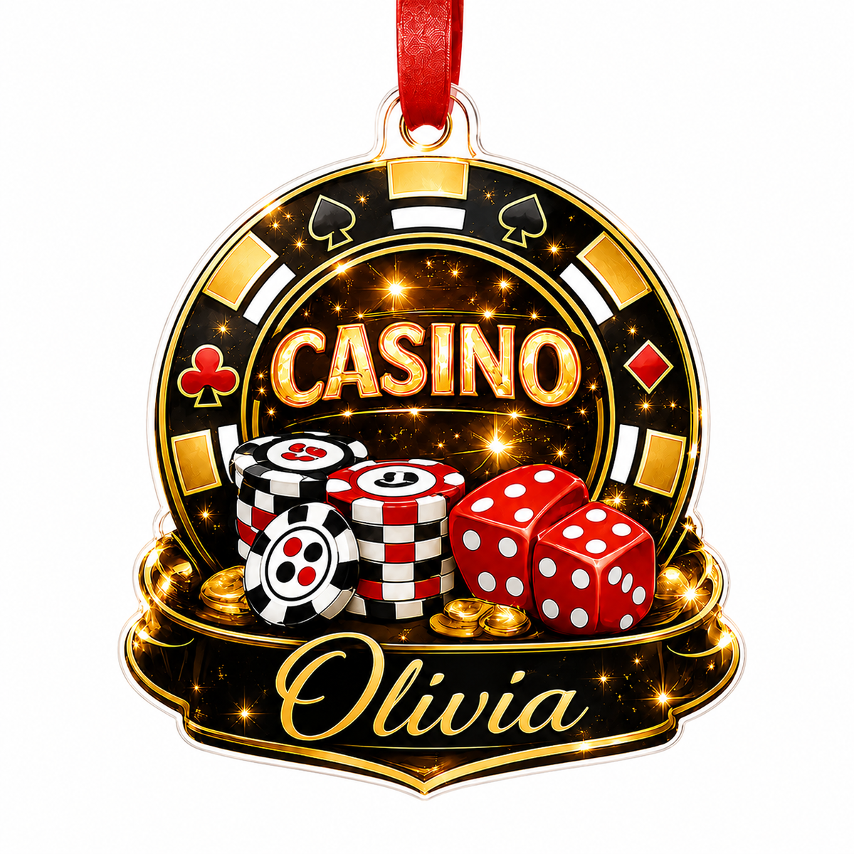 Pocker Custome Name Acrylic Winner Casino