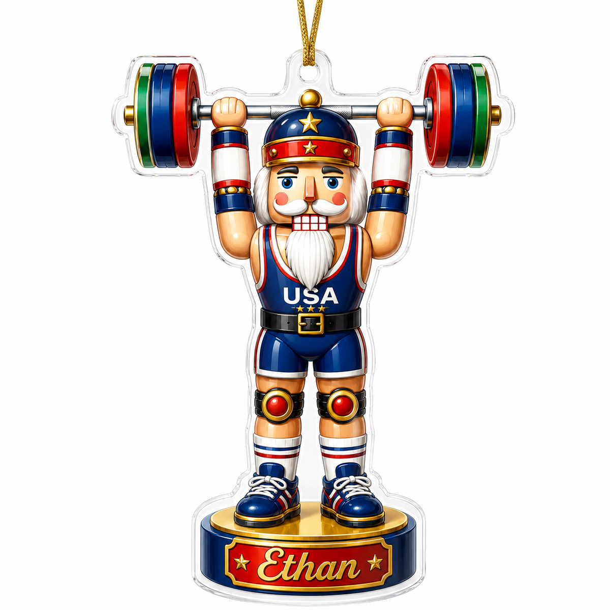 Sports Nutcracker Weightlifting Acrylic