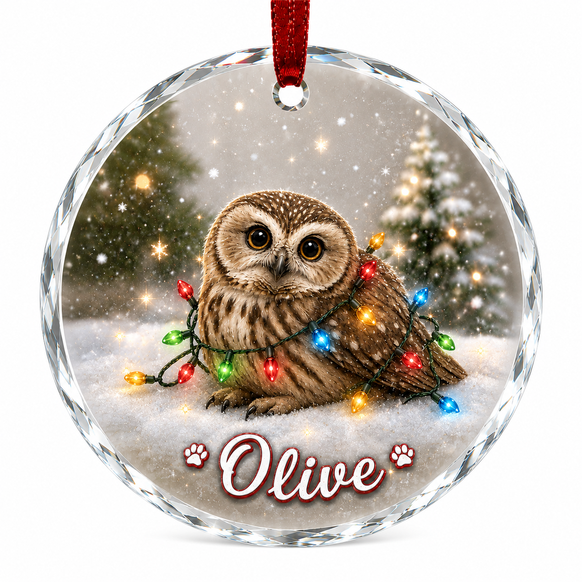 Glass Animal Led Light Owl