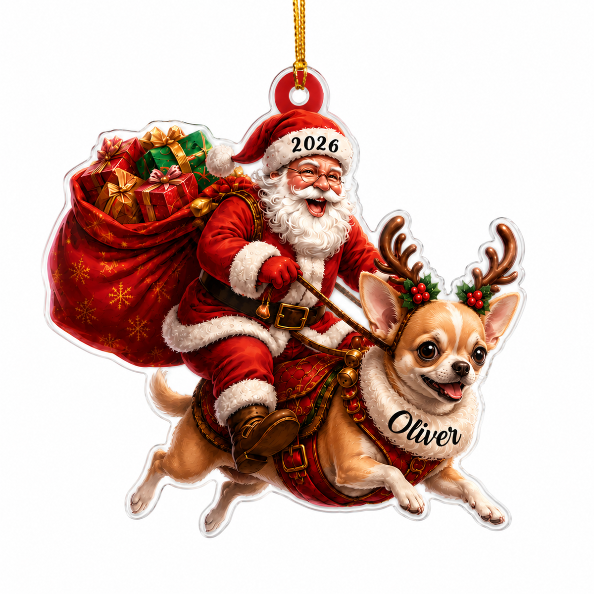 Santa Claus and Dog Chihuahua