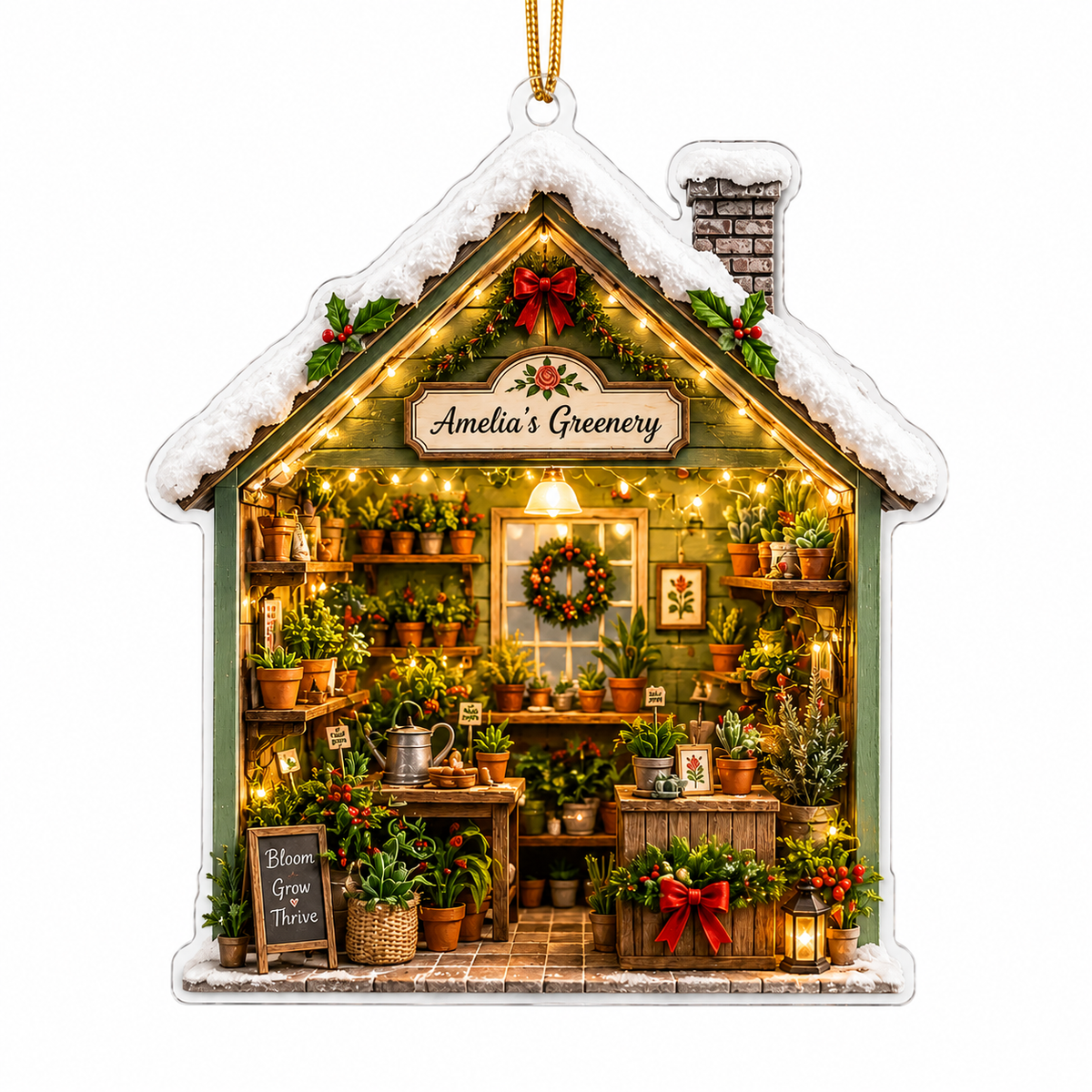 Custom Gardening Winter Plant Studio Acrylic